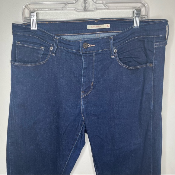 LEVI’S Curvy Bootcut Dark Wash Denim Jeans - Picture 4 of 16